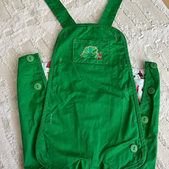 Eric Carl Little Goodall very hungry caterpillar reversible overalls button down - Picture 5 of 5